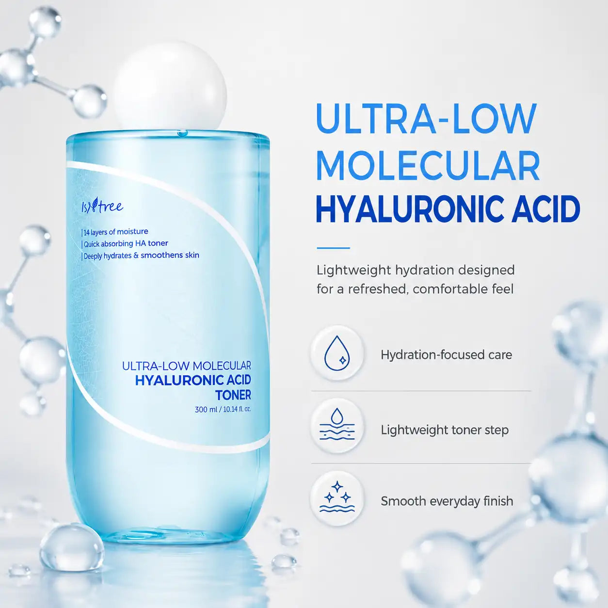 Isntree Ultra Low Molecular Hyaluronic Acid Toner 300ml