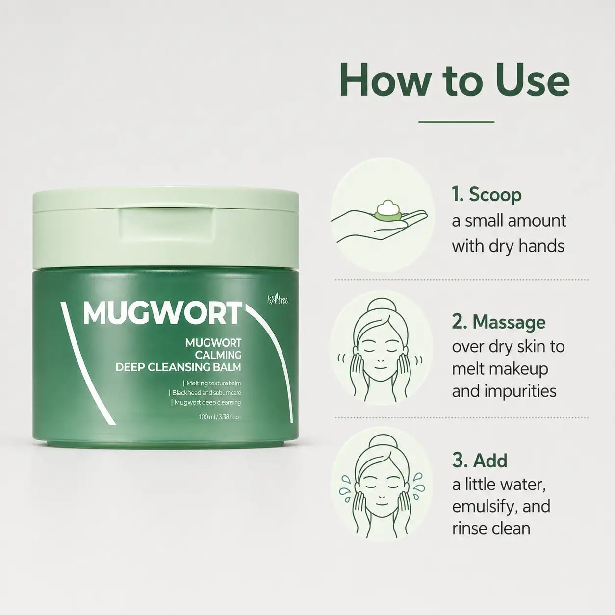 Isntree Mugwort Calming Deep Cleansing Balm 100ml