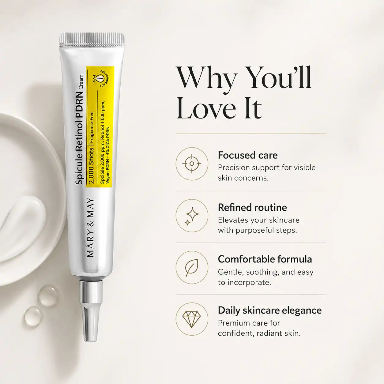 Mary&May Spicule Retinol PDRN Cream 15g
