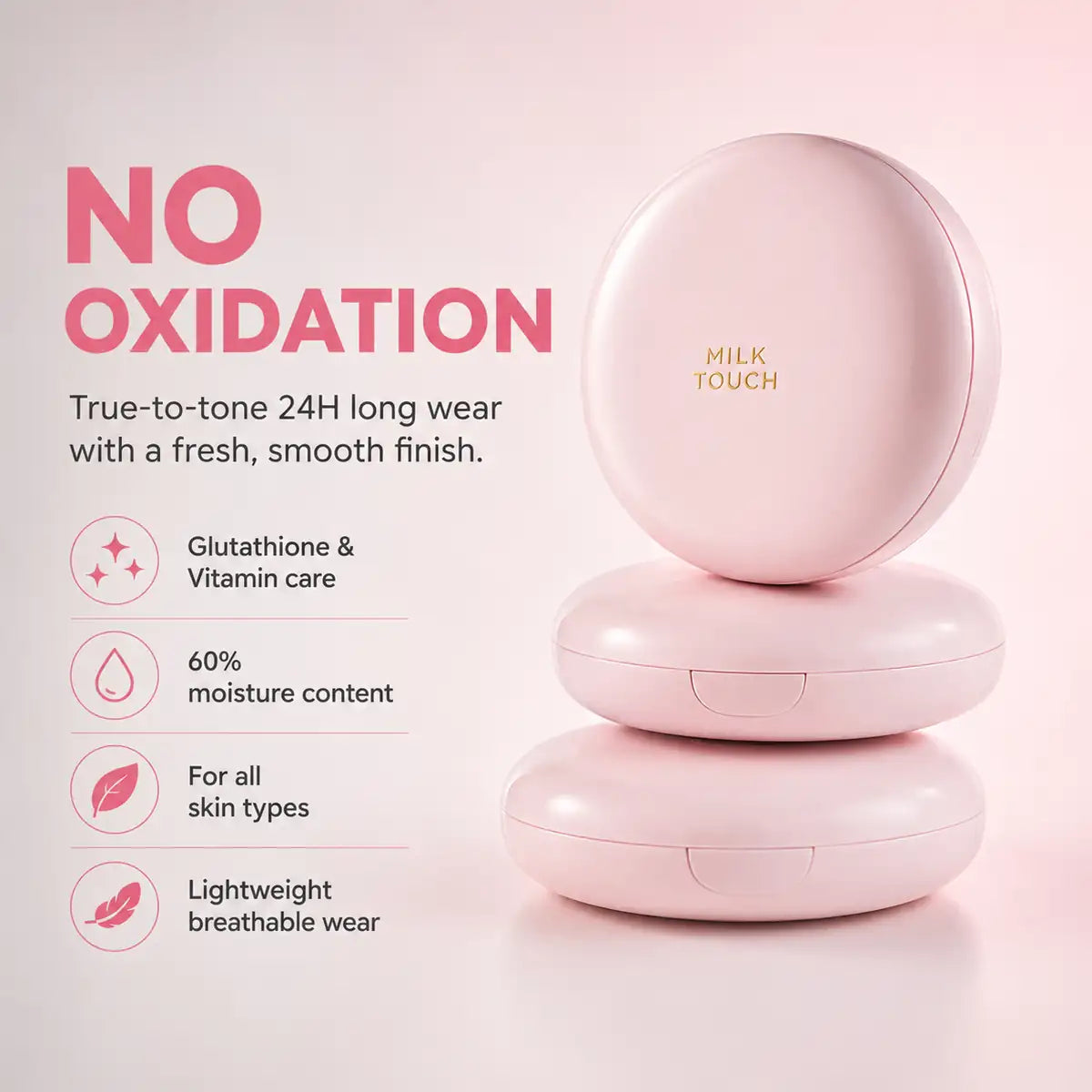 Milk Touch All Day Skin Fit Milky Glow Cushion 15G