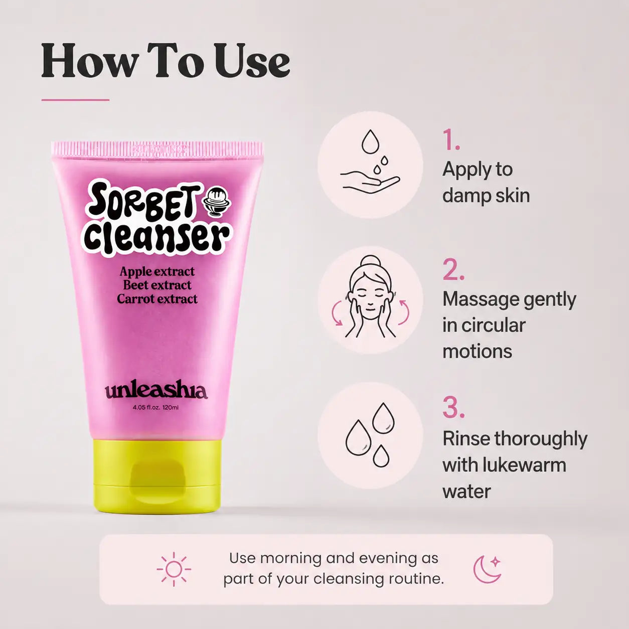 Unleashia ABC Sorbet Facial Cleanser 120ml