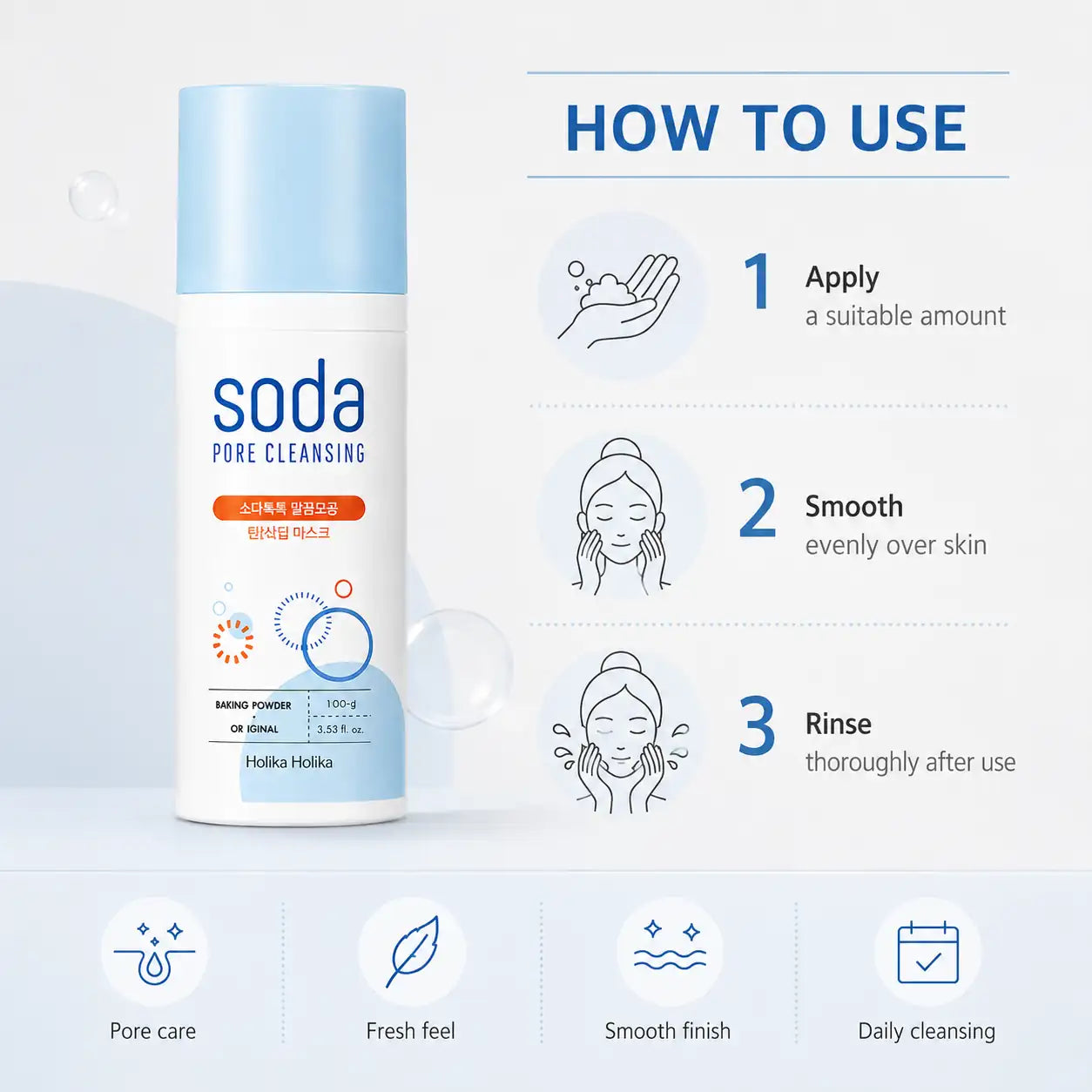 Holika Holika Soda Pore Cleansing O2 Bubble Mask 100ml