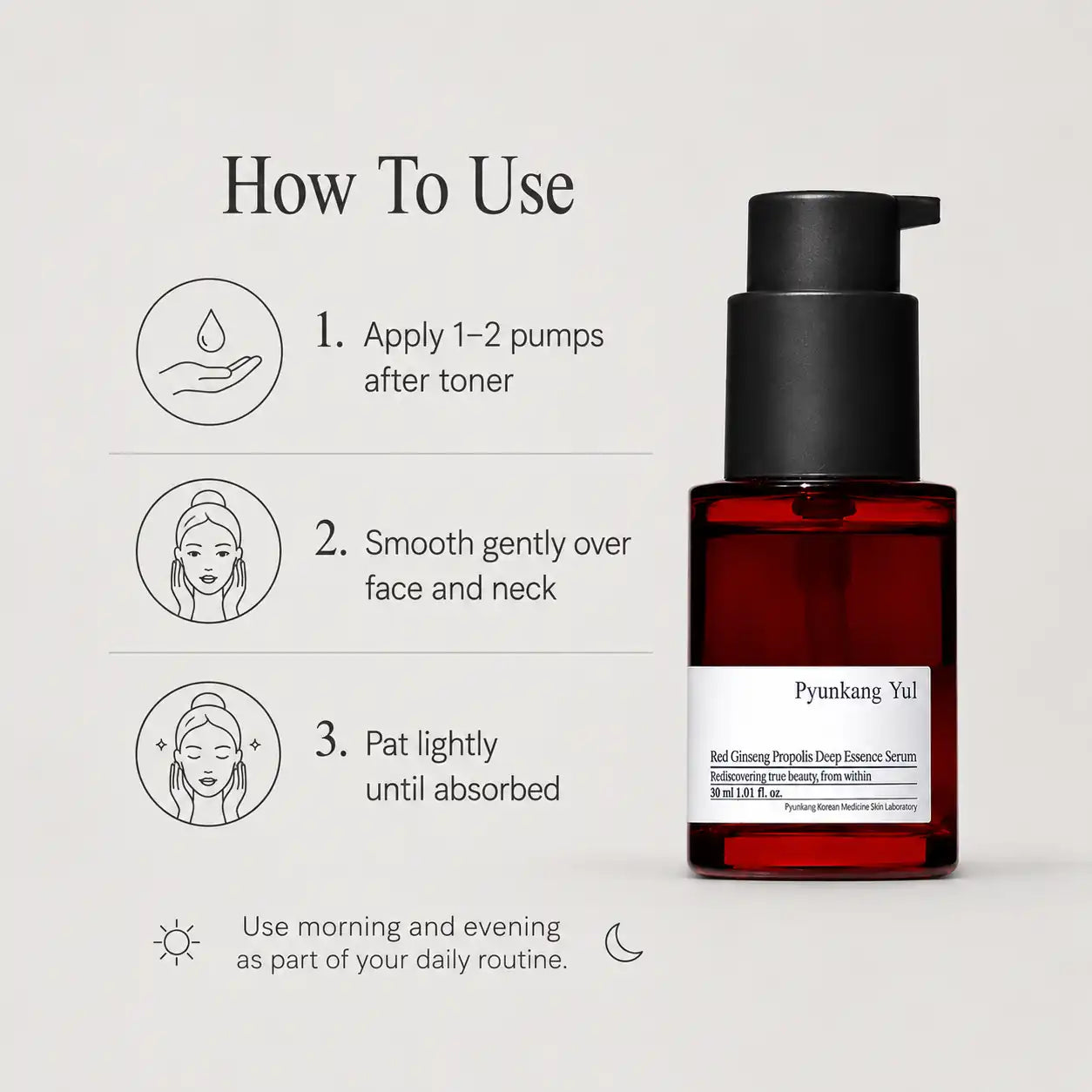 Pyunkang Yul Red Ginseng Propolis Deep Essence Serum 30ml