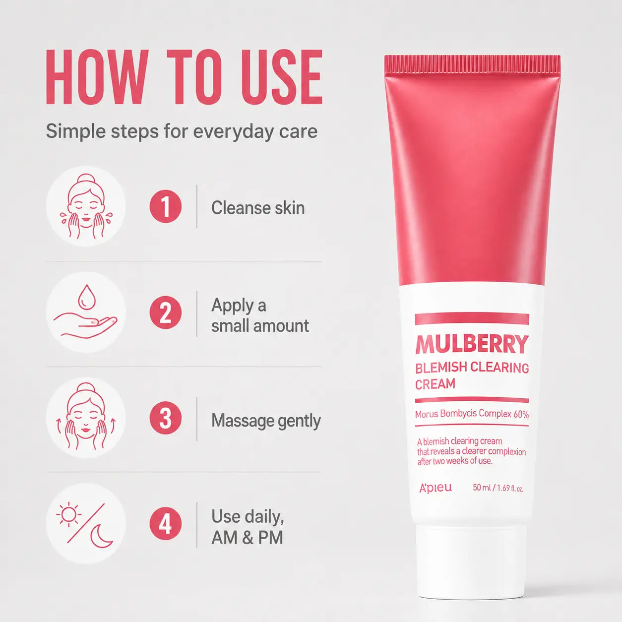 A'pieu Mulberry Blemish Clearing Cream 50ml