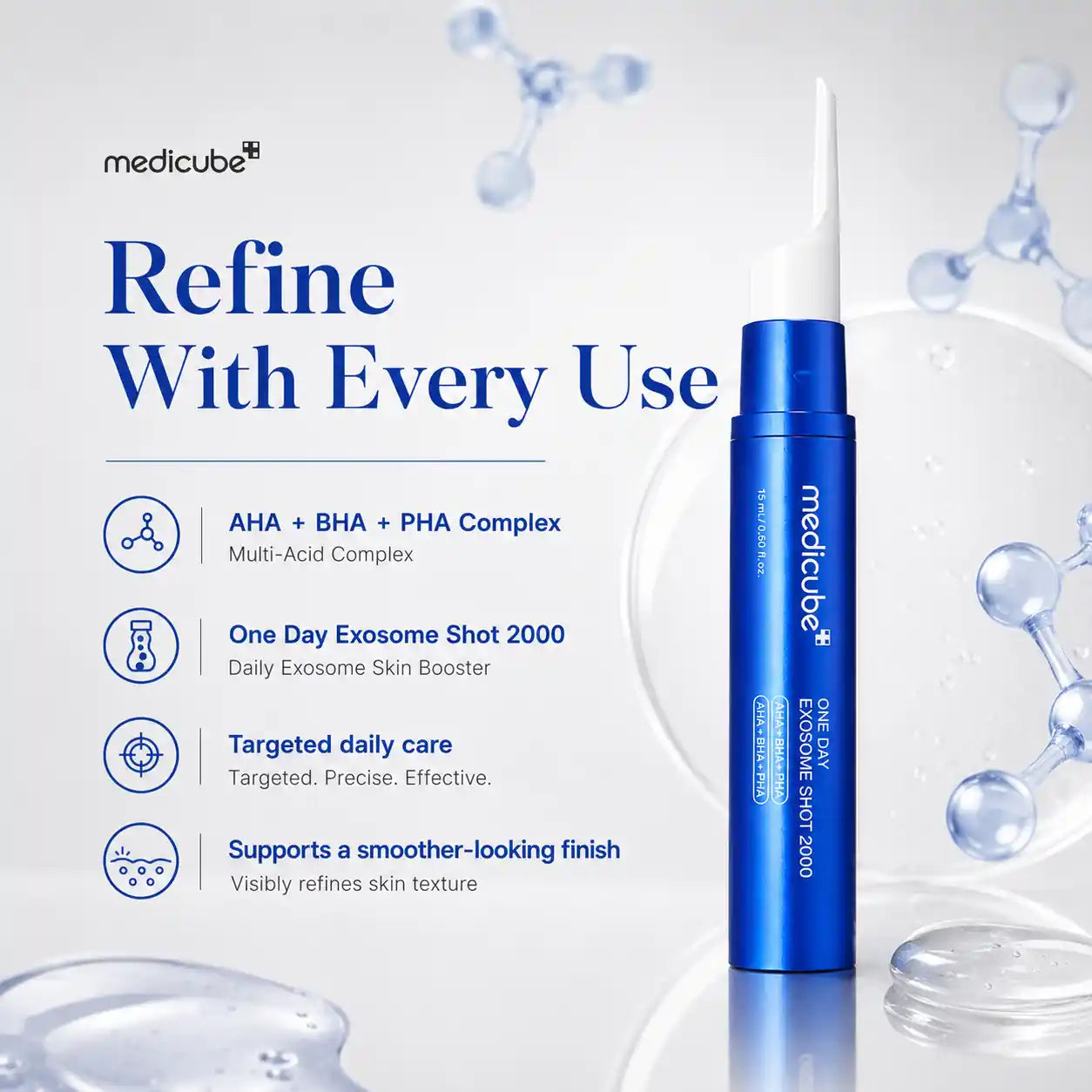 Medicube Zero One Day Exosome Shot Pore Ampoule 25000 13ml