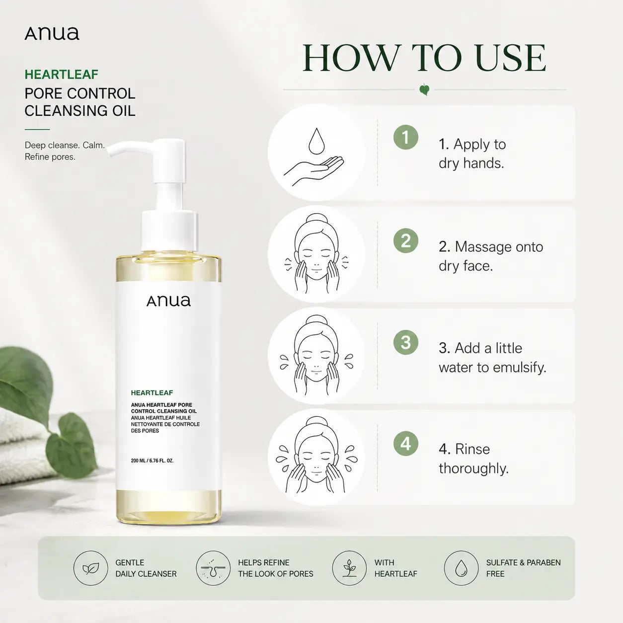 ANUA Heartleaf Pore Control Cleansing Oil 200ml