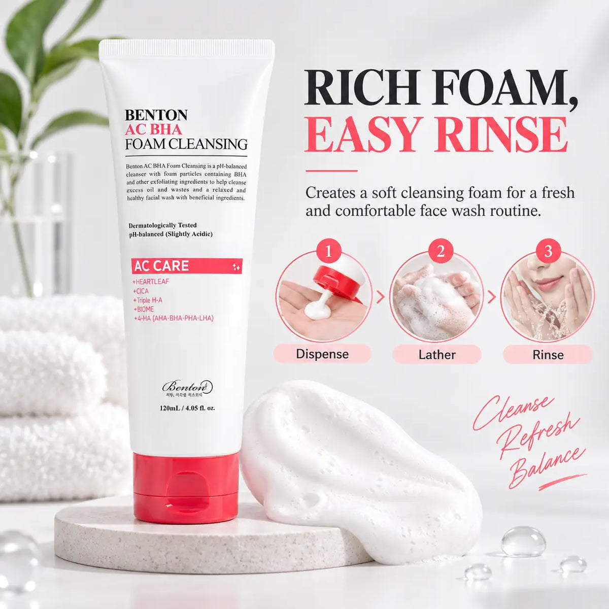 Benton AC BHA Foam Cleansing 120ml