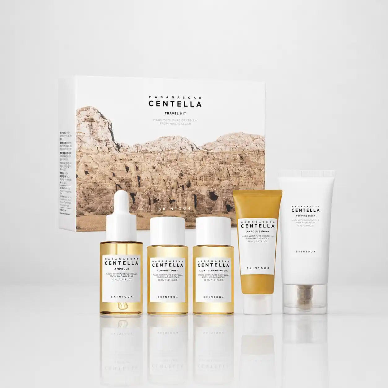 SKIN1004 Madagascar Centella Travel Kit Set box shown closed on a plain background