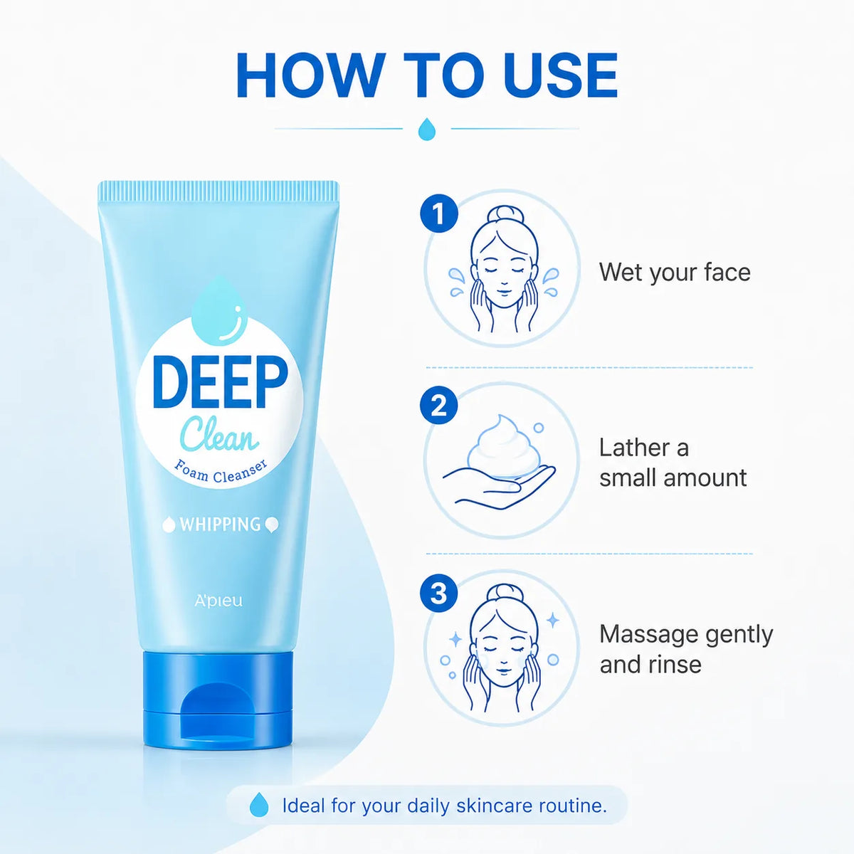 A'pieu Deep Clean Foam Cleanser [Whipping] 130ml