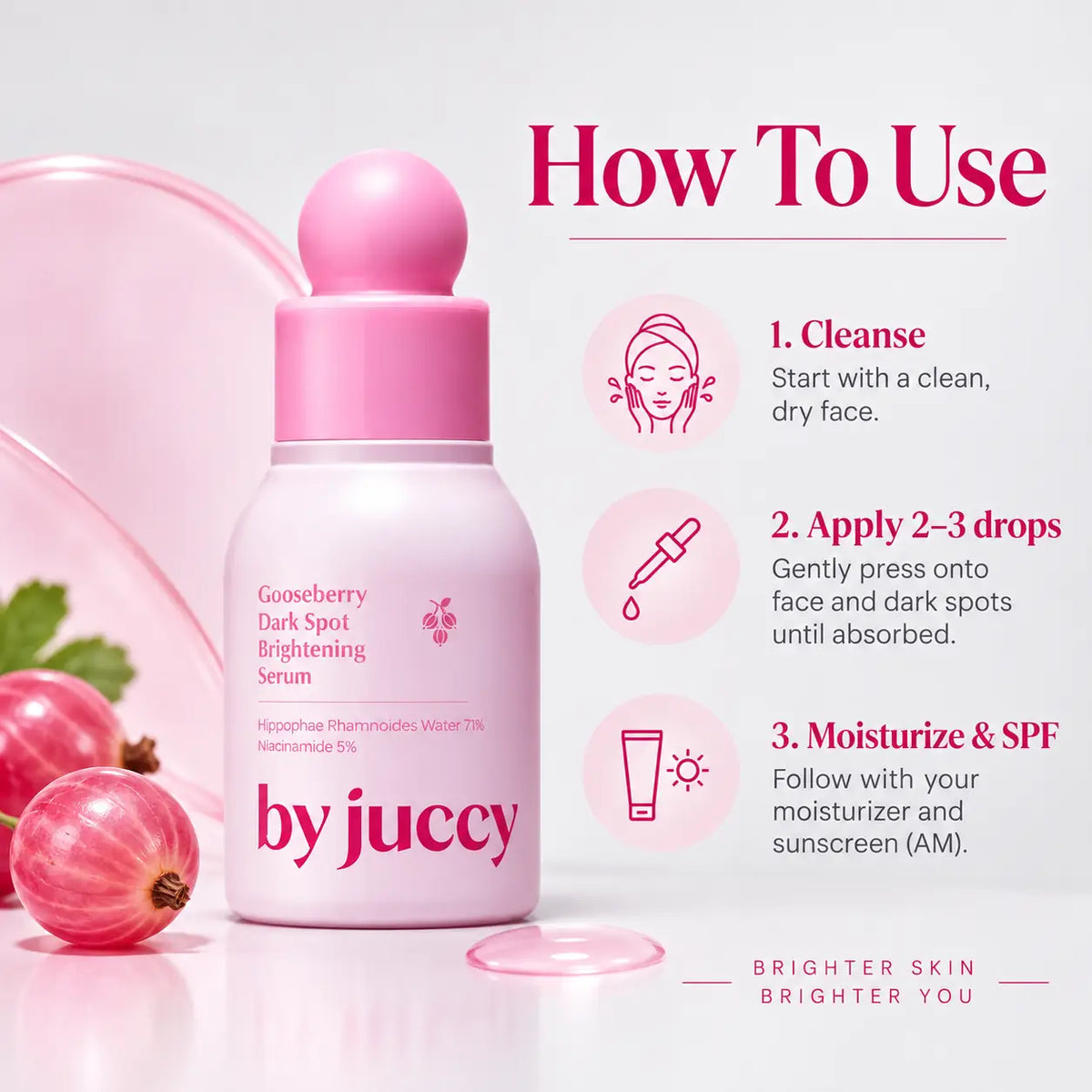 By Juccy Gooseberry Dark Spot Brightening Serum 30ml