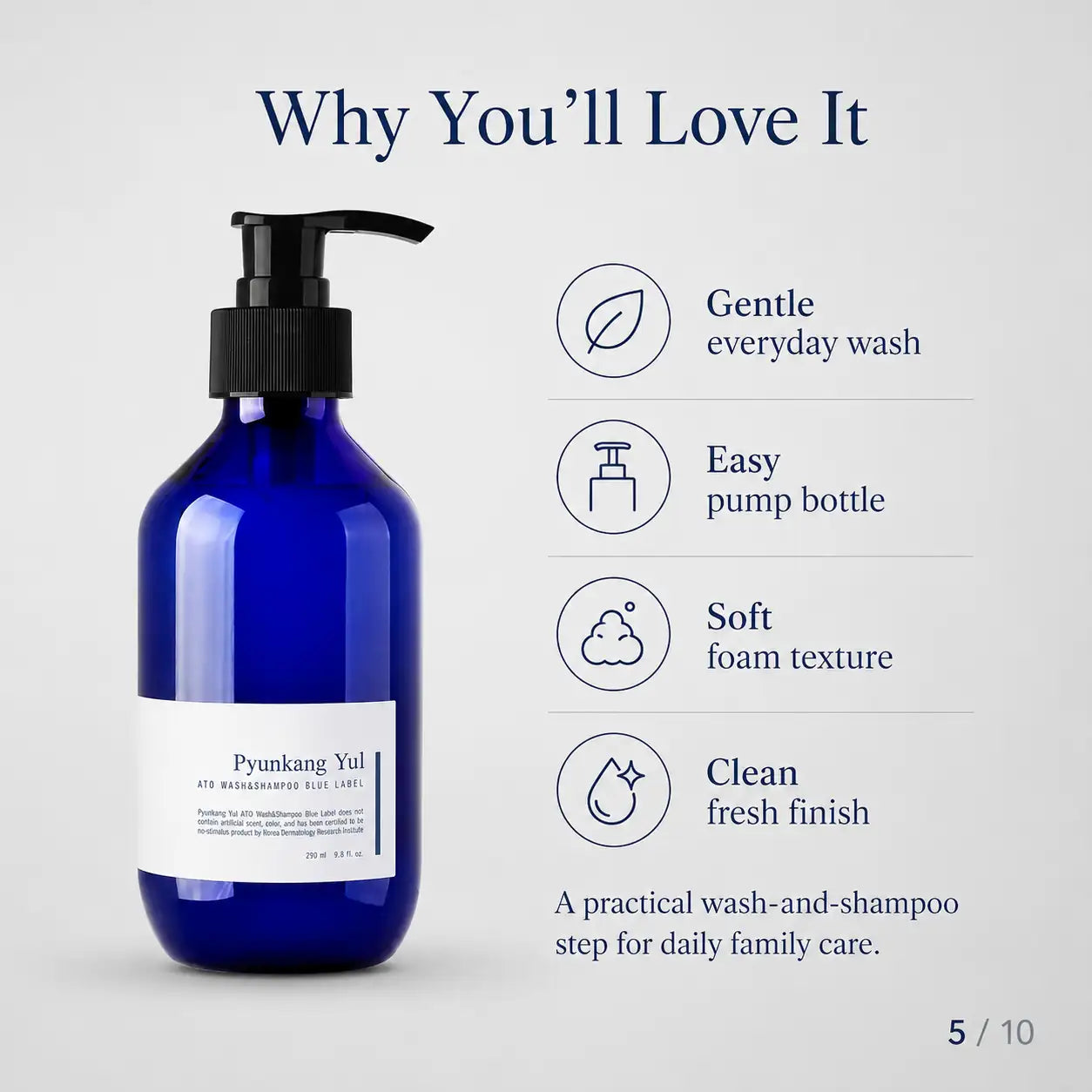 Pyunkang Yul Ato Wash & Shampoo Blue Label 350ml