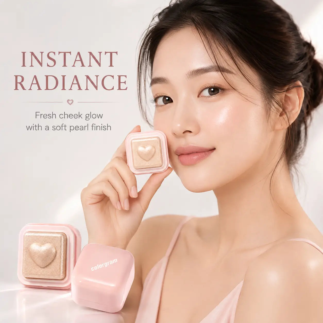 Colorgram Milk Bling Heartlighter 01 Peach Heart