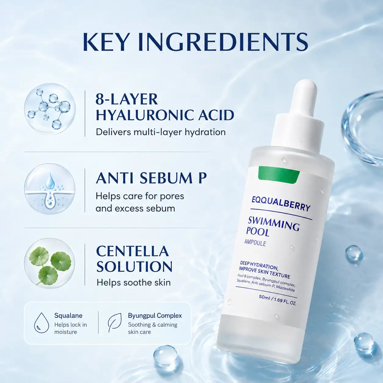 EQQUALBERRY Swimming Pool Ampoule 50ml
