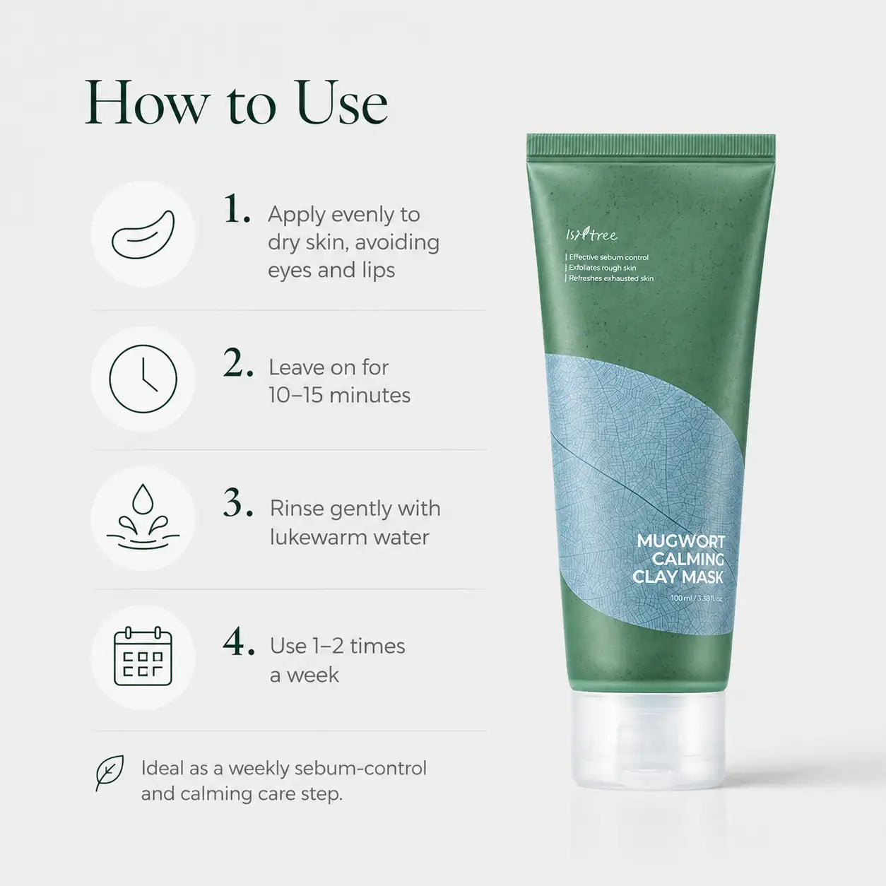 Isntree Mugwort Calming Clay Mask 100ml