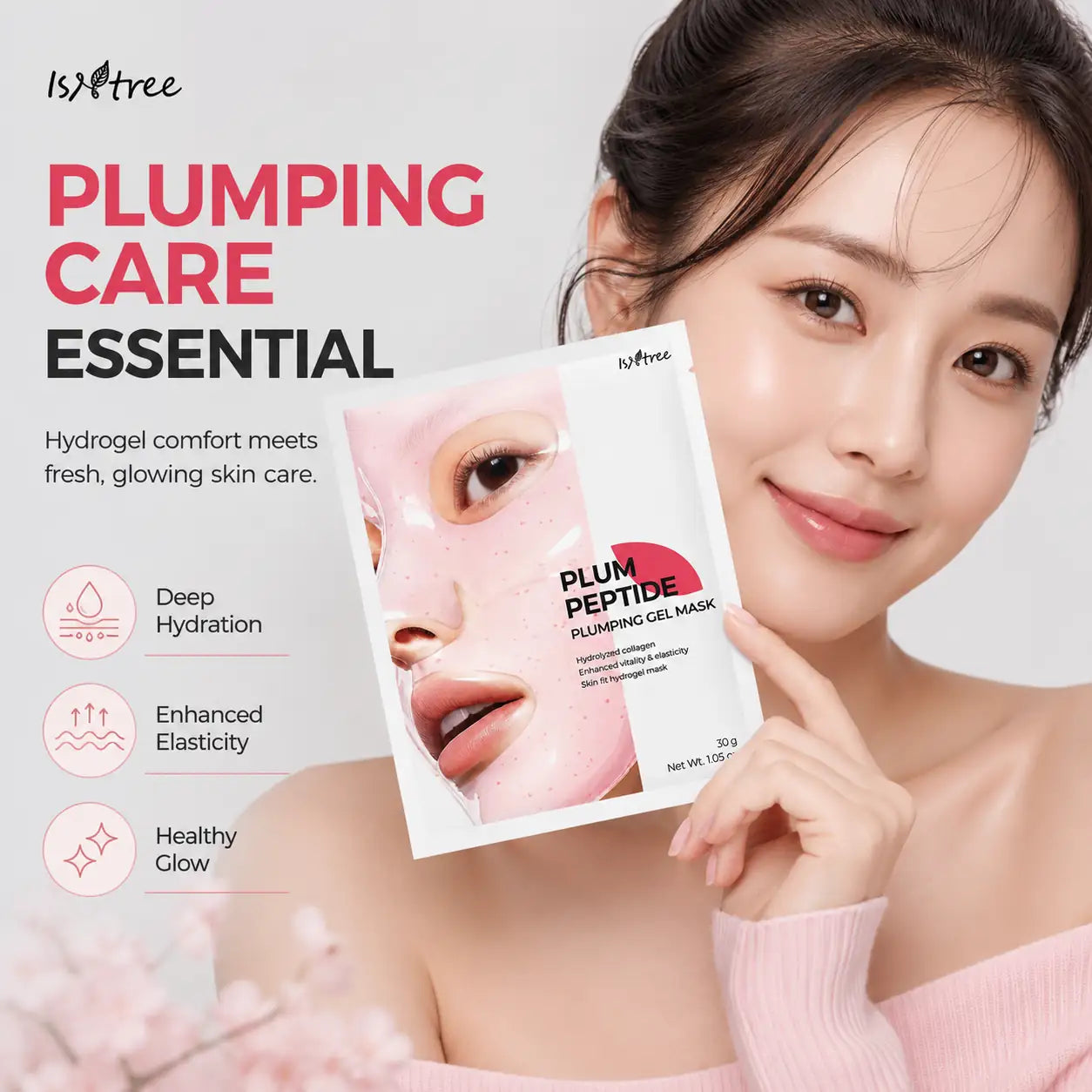 Isntree Plum Peptide Plumping Gel Mask 30g