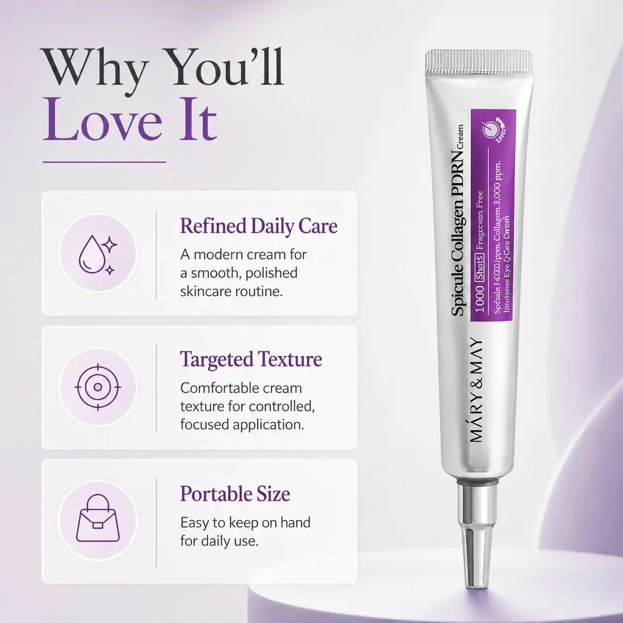 Mary&May Spicule Collagen PDRN Cream 15g