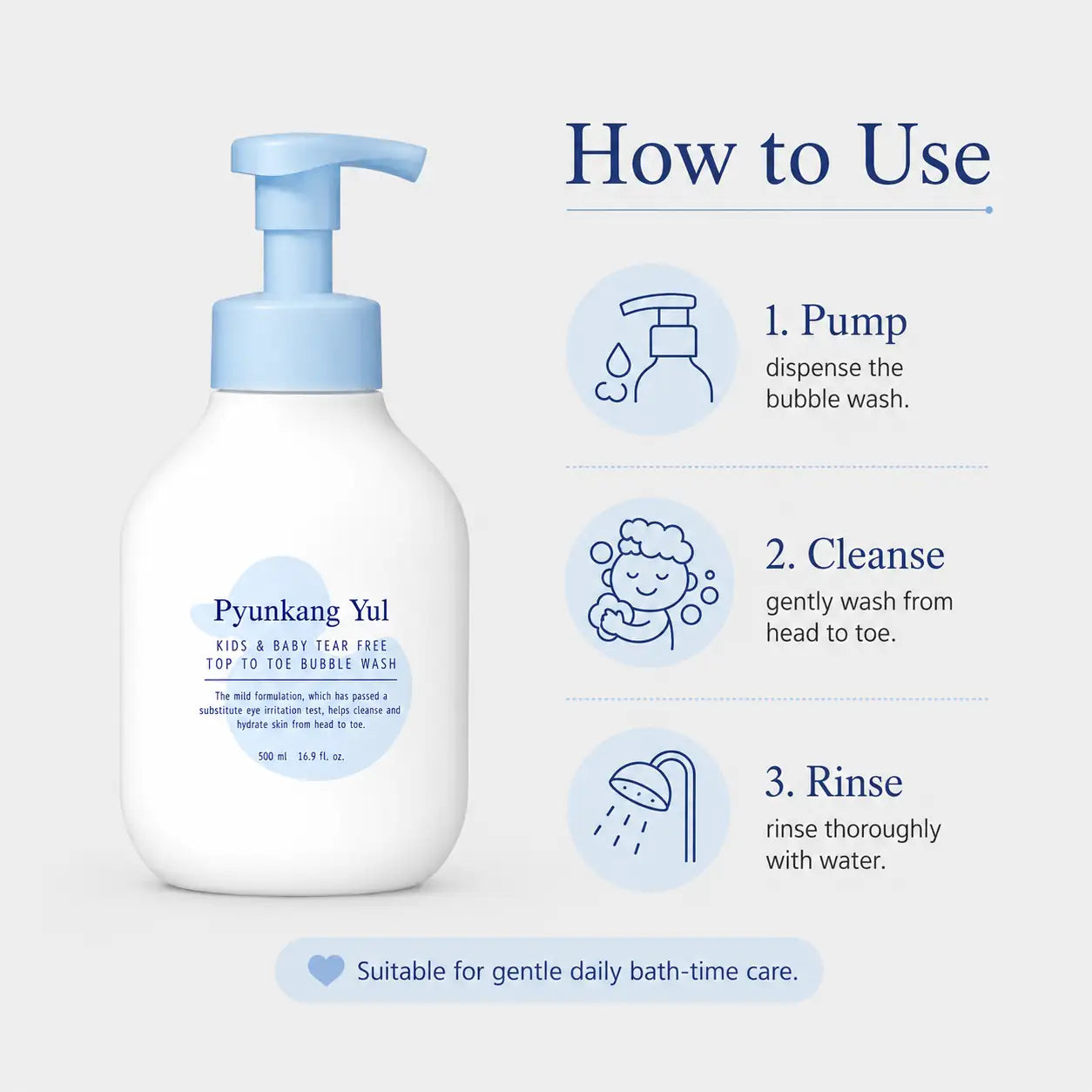 Pyunkang Yul Kids & Baby Top to Toe Bubble Wash 500ml