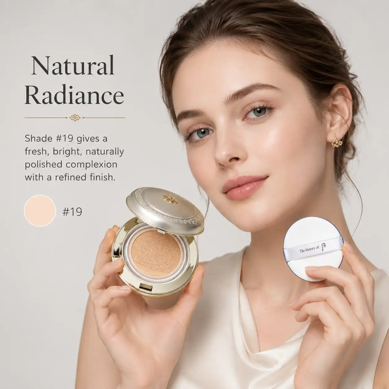 The History of Whoo Gongjinhyang Radiant White Moisture Cushion Foundation 2EA