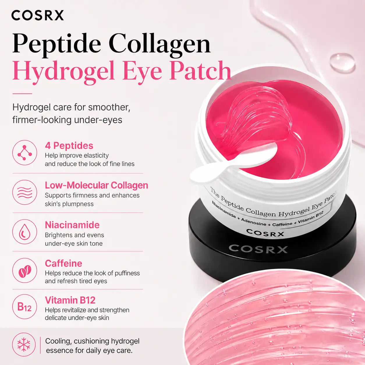 COSRX The Peptide Collagen Hydrogel Eye Patch 60 Patches