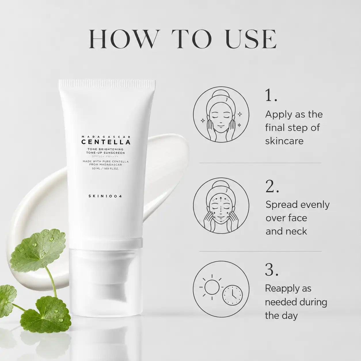 SKIN1004 Madagascar Centella Tone Brightening Tone-Up Sunscreen 50ml
