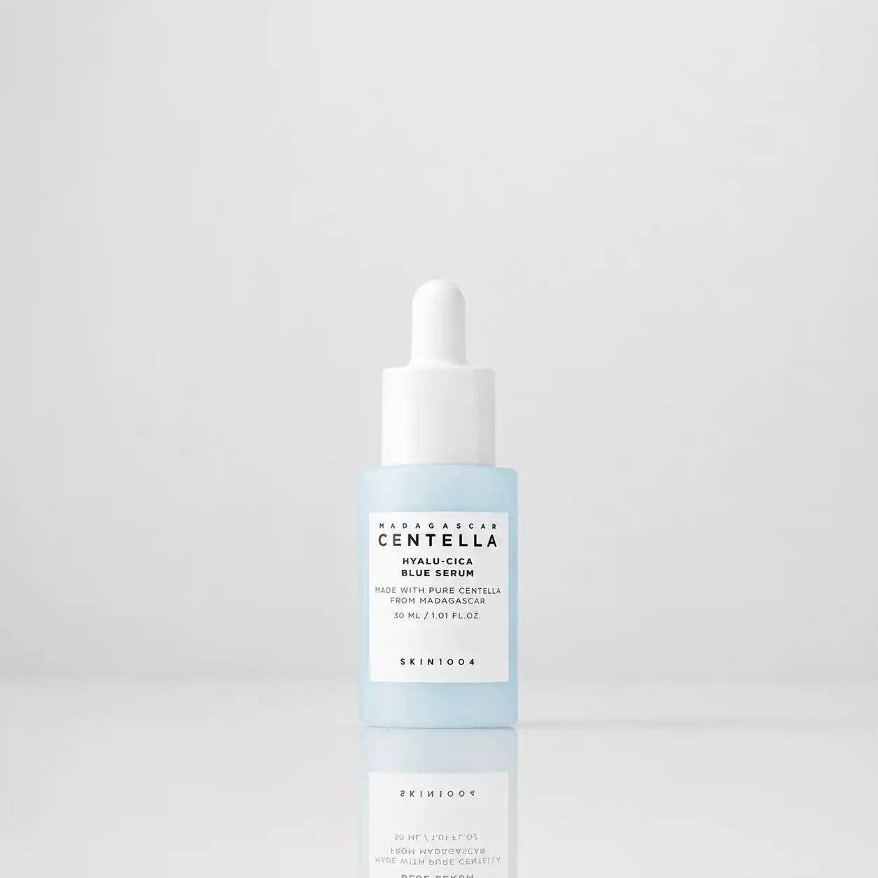 SKIN1004 Hyalu-Cica Blue Serum bottle shown upright against a plain background
