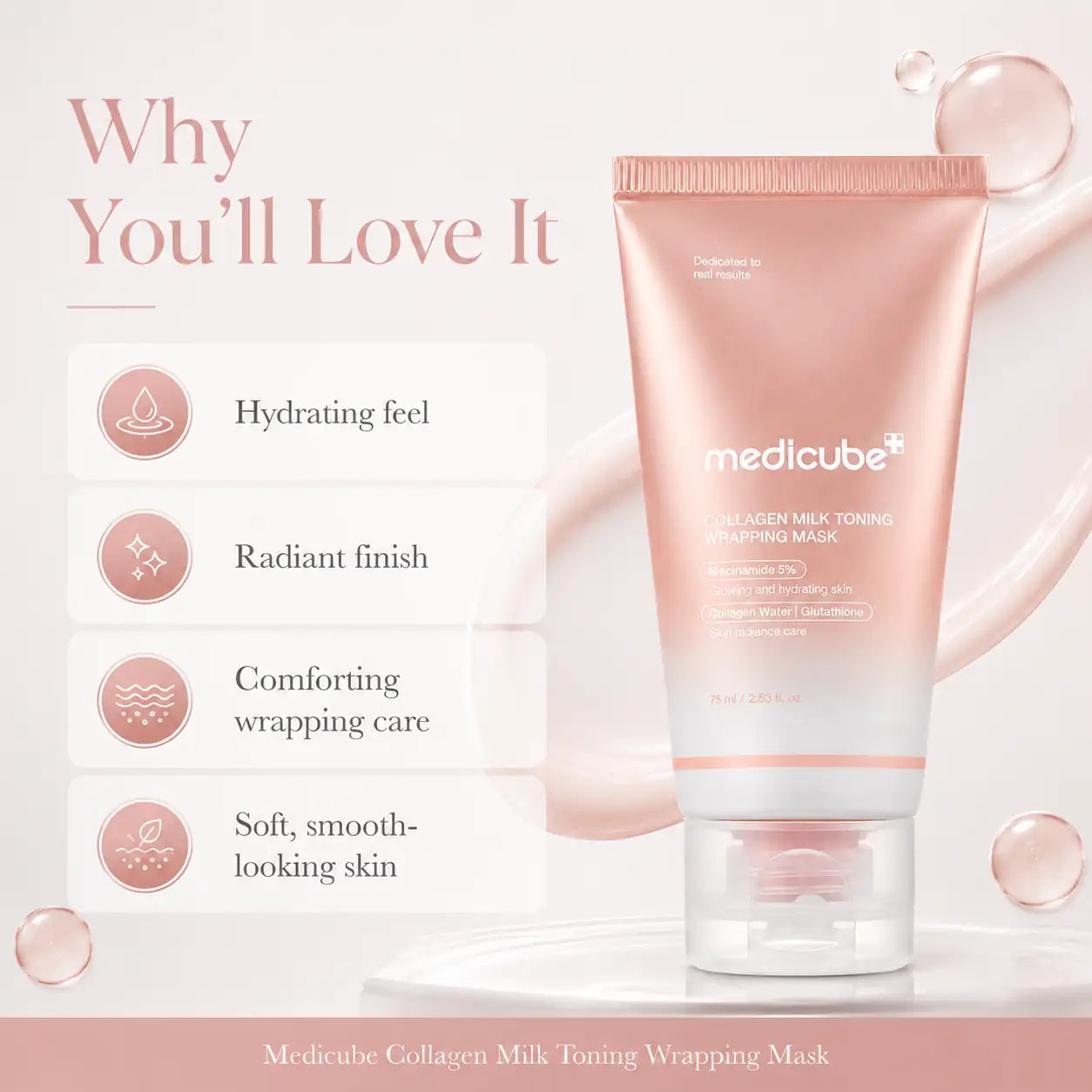 Medicube Collagen Milk Toning Wrapping Mask 75ml