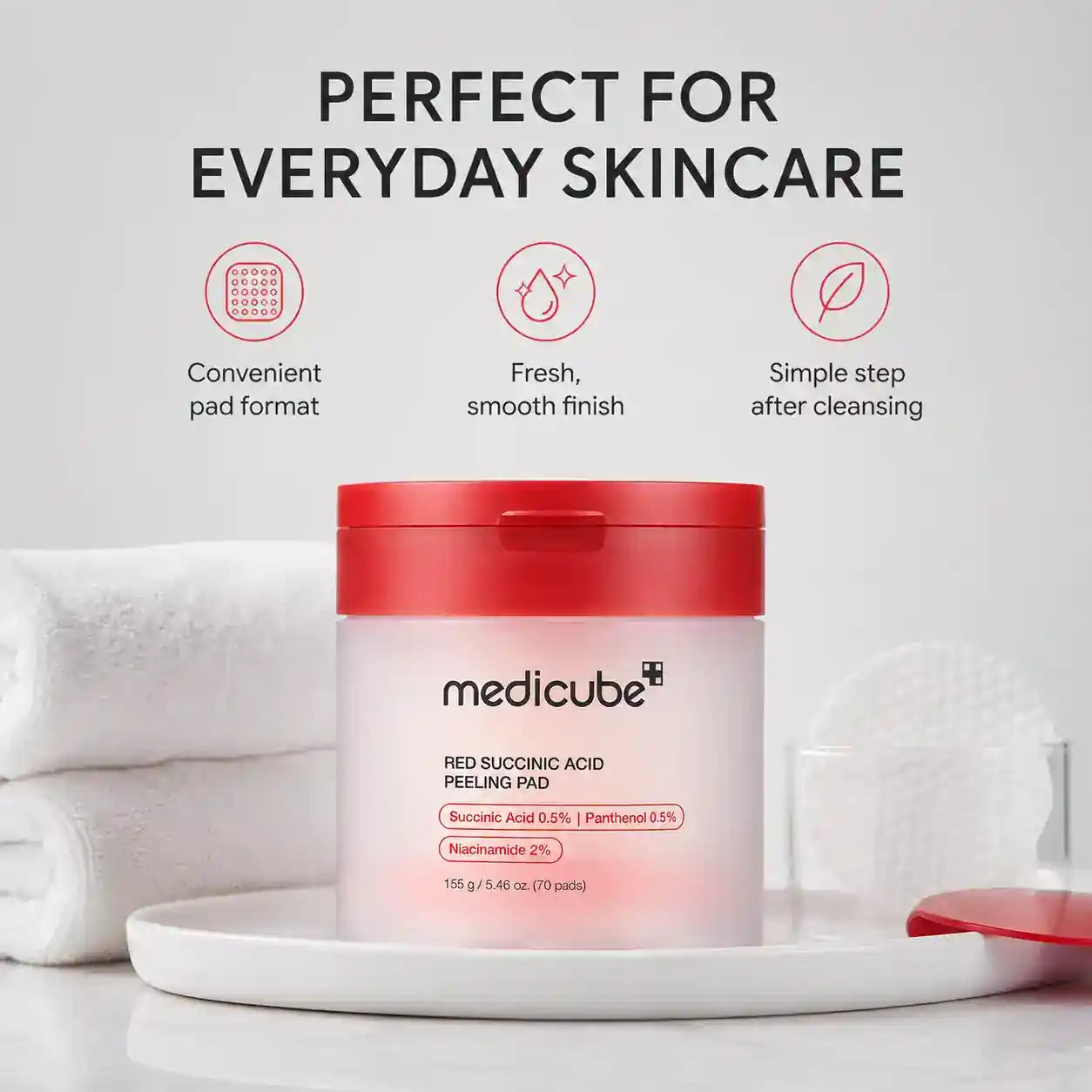 Medicube Red Succinic Acid Peeling Pads 70pcs