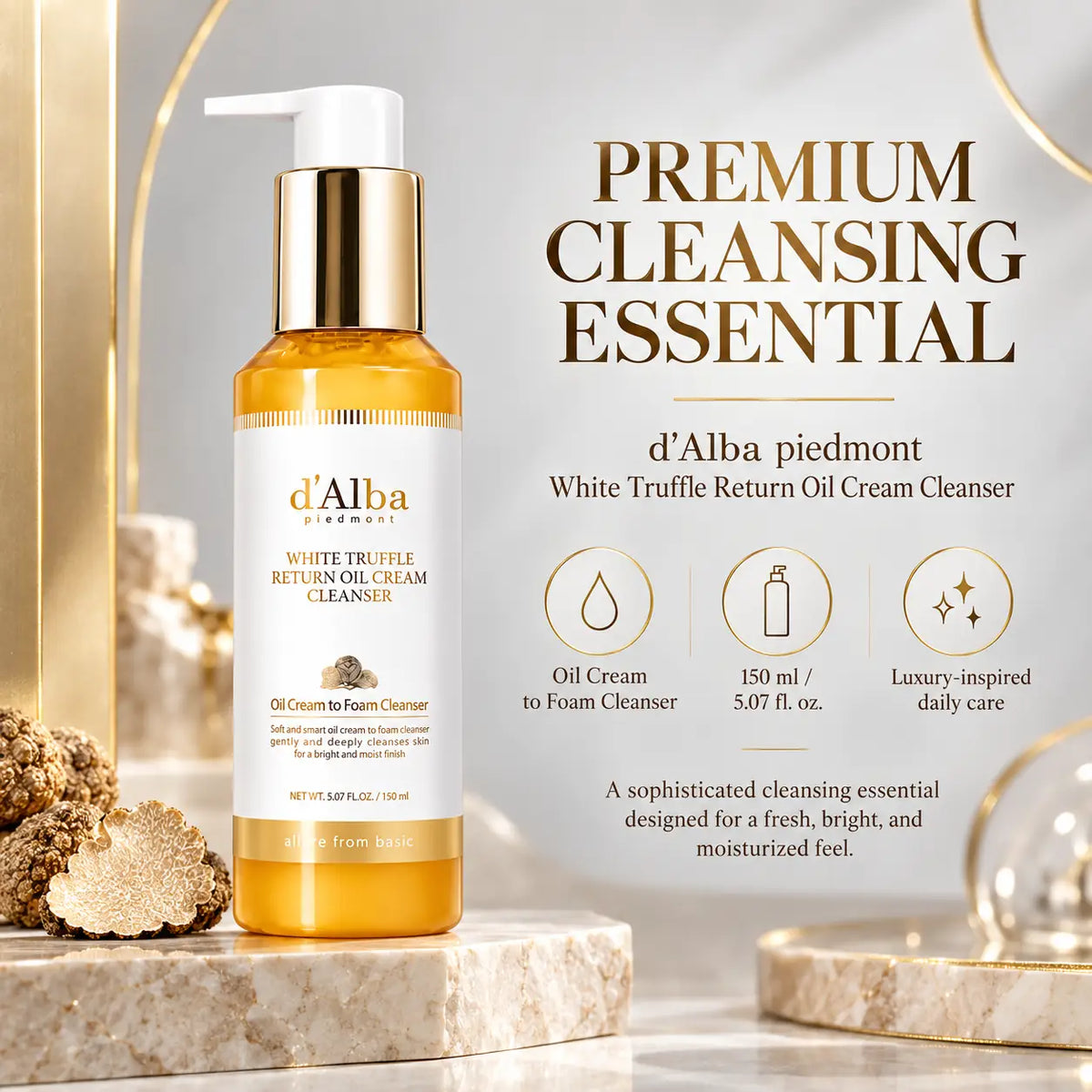 d'Alba White Truffle Return Oil Cream Cleanser 150ml