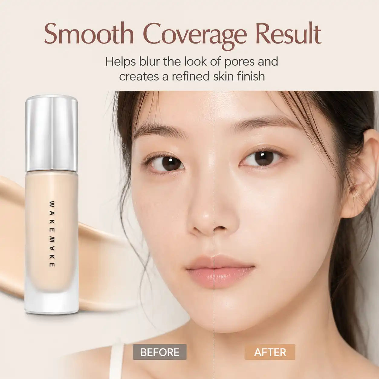 WAKEMAKE Water Velvet Cover Foundation 5 Colors 30ML 30ML 5 Colors