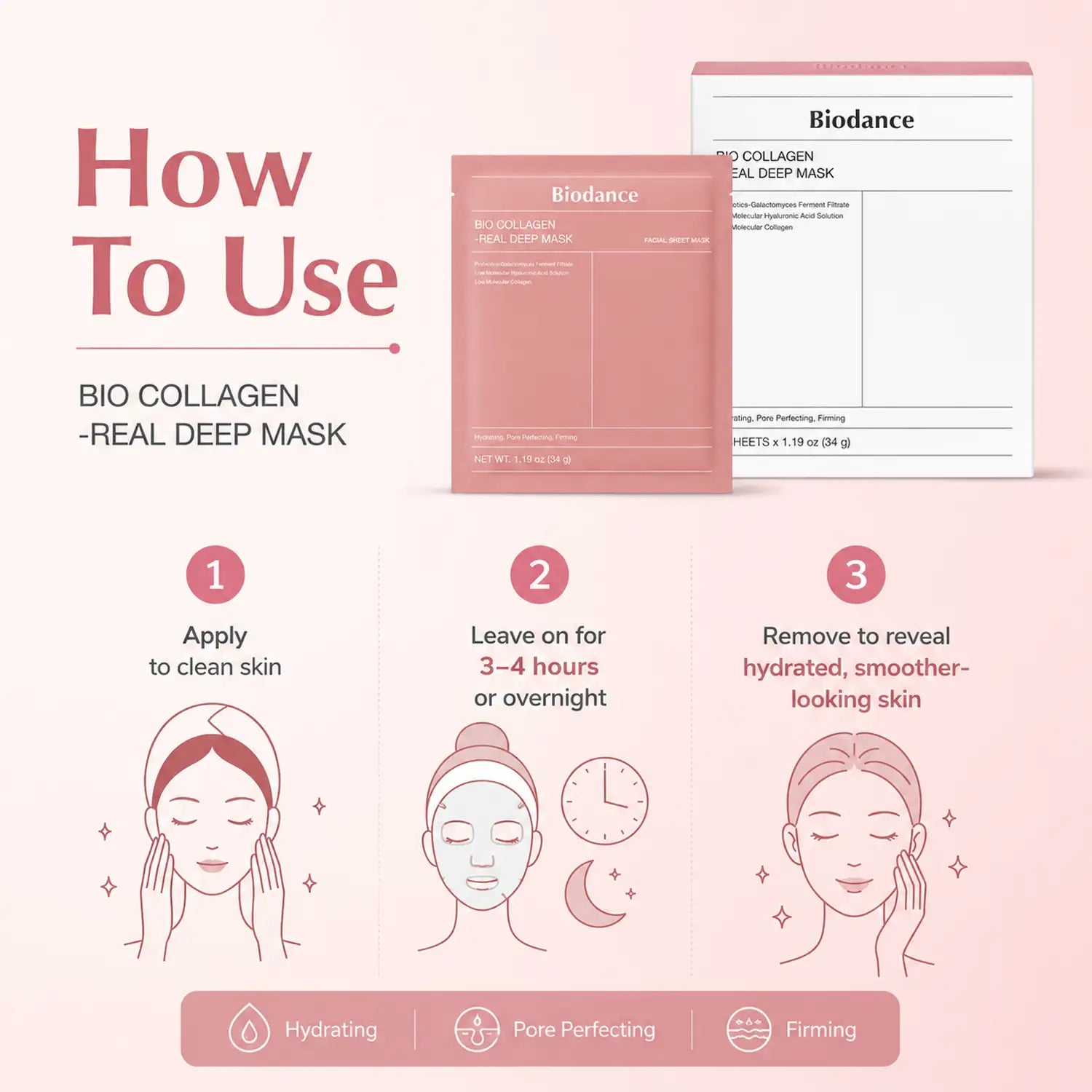 BIODANCE Bio Collagen Real Deep Mask ( 34g 4ea )