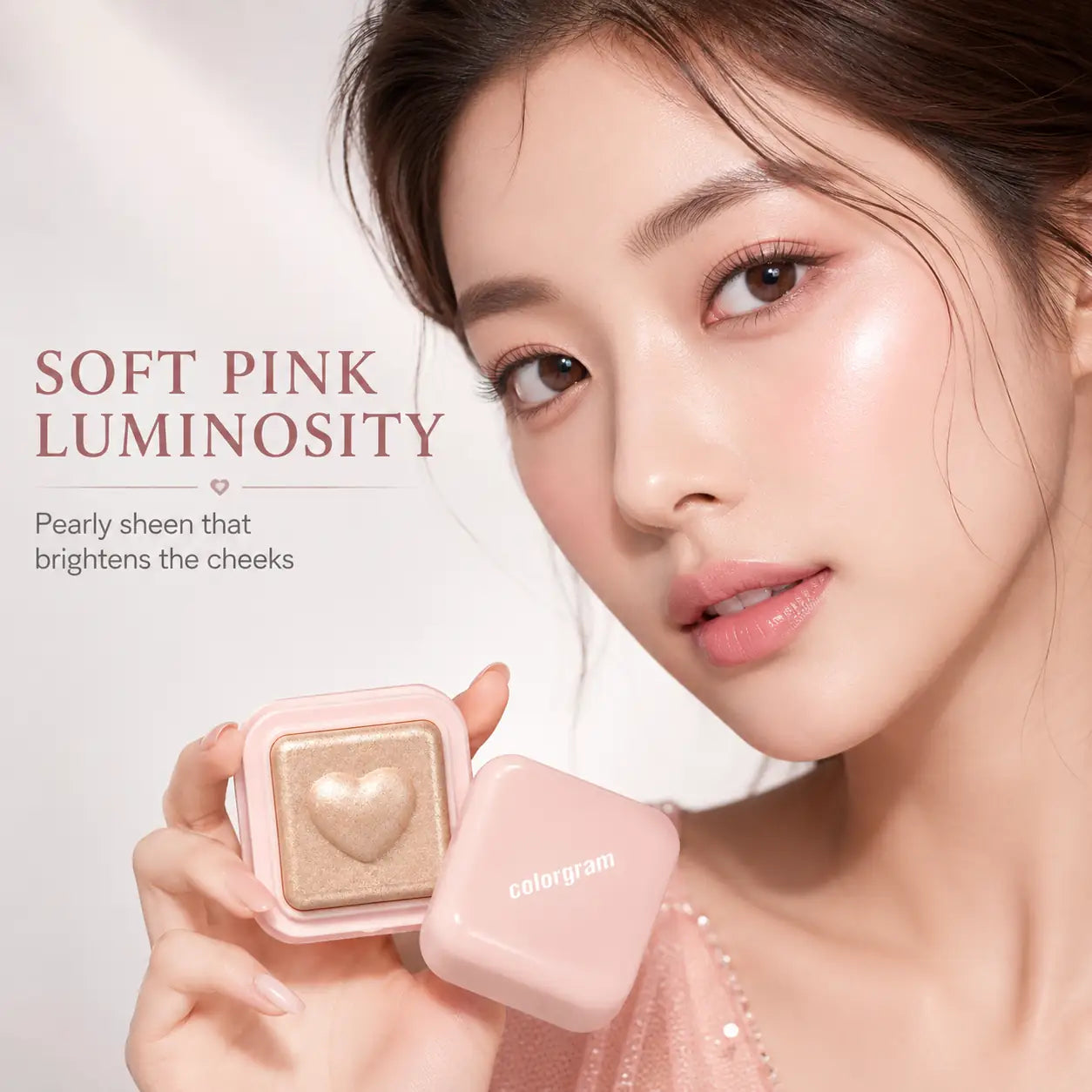 Colorgram Milk Bling Heartlighter 01 Peach Heart