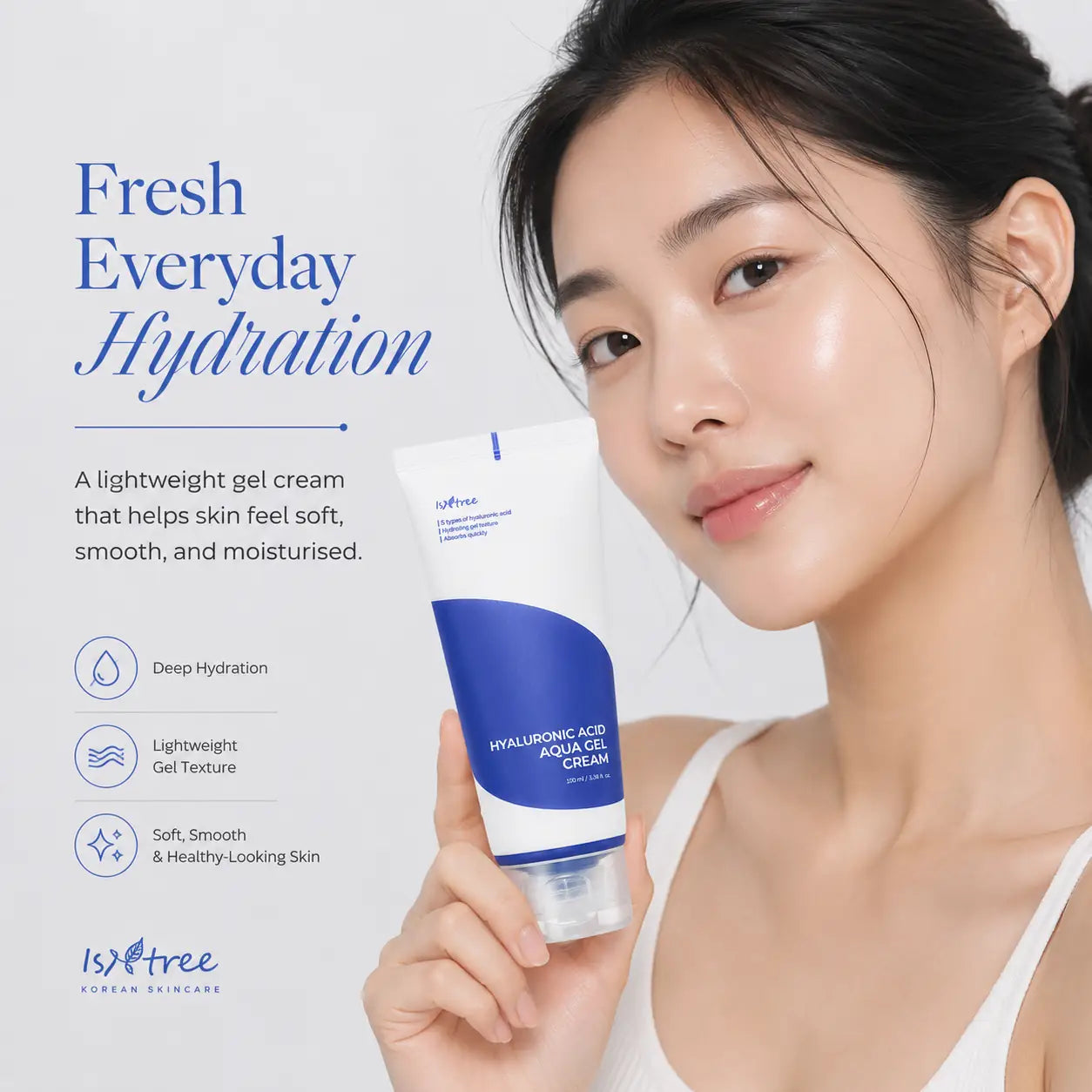 Isntree Hyaluronic Acid Aqua Gel Cream Moisturiser 100ml