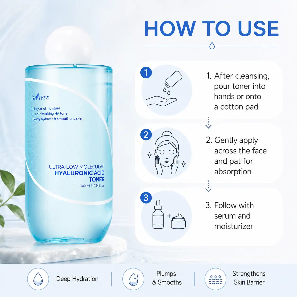 Isntree Ultra Low Molecular Hyaluronic Acid Toner 300ml