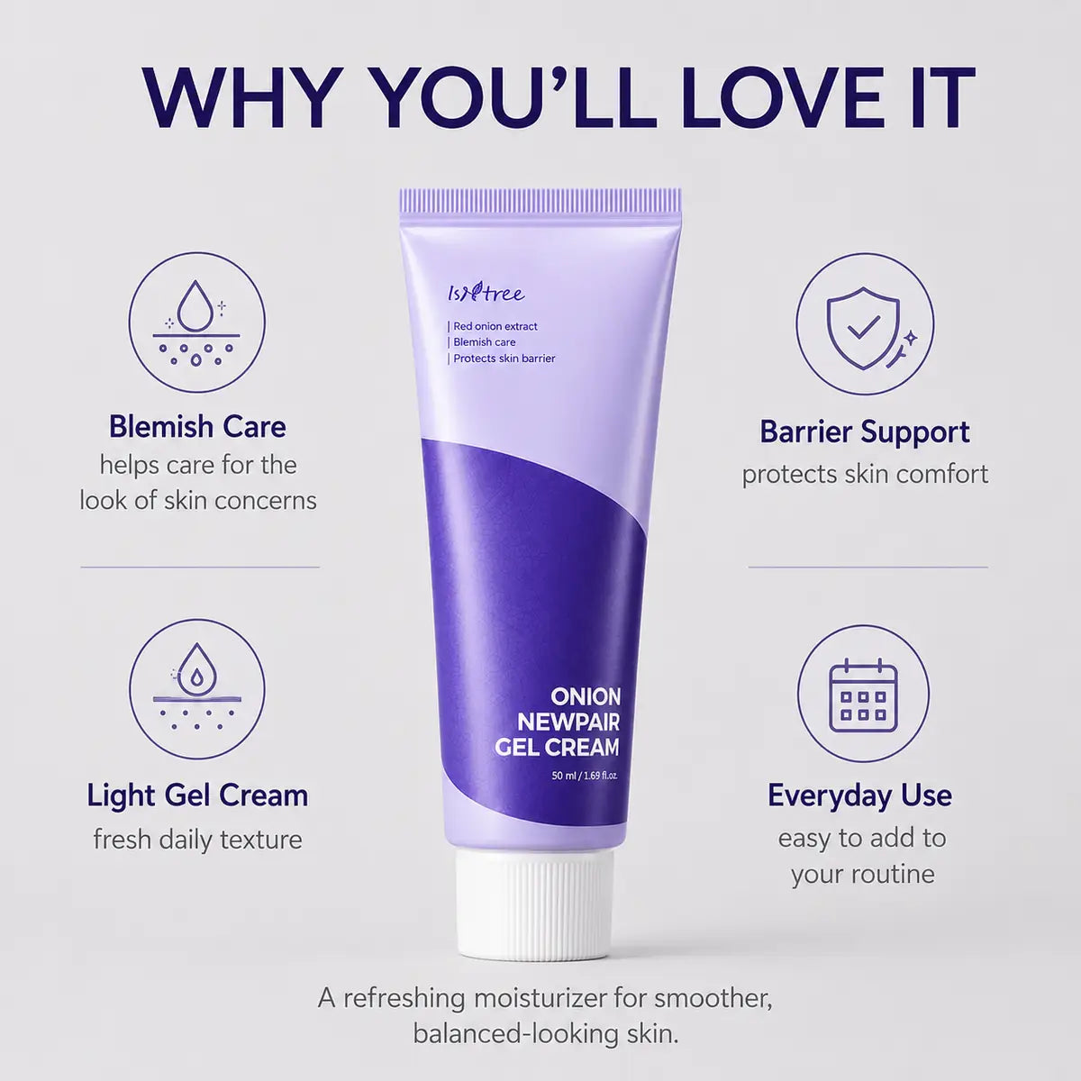 Isntree Onion Newpair Gel Cream Moisturiser 50ml