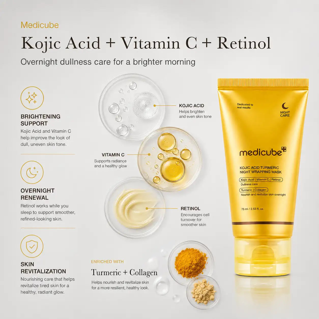Medicube Kojic Acid Turmeric Night Wrapping Mask 75ml