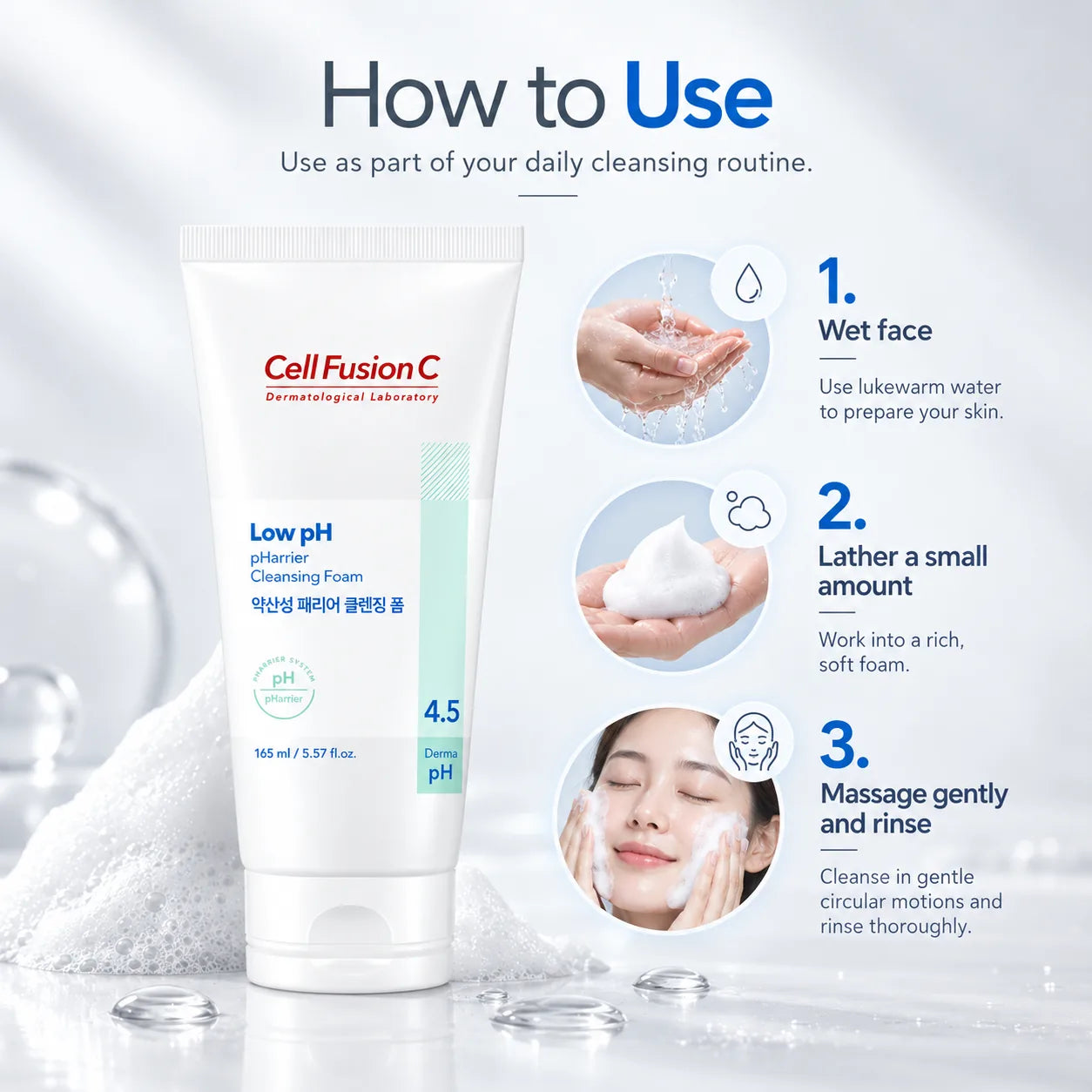 Cell Fusion C Low pH Pharrier Cleansing Foam 165ml