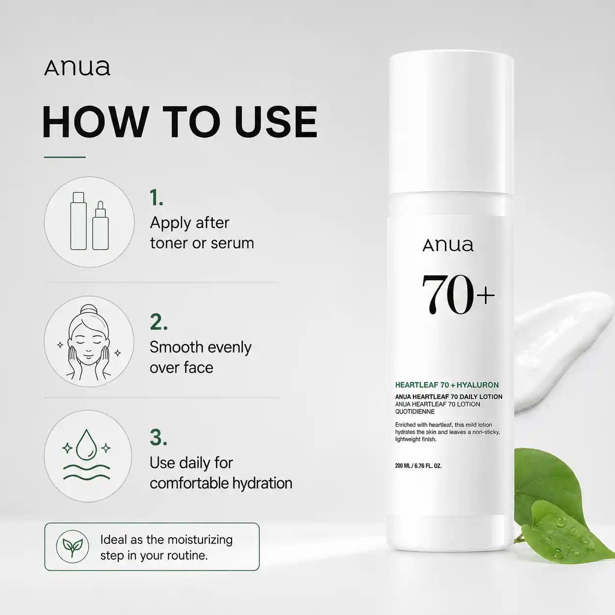 ANUA Heartleaf 70% Daily Lotion 200ml