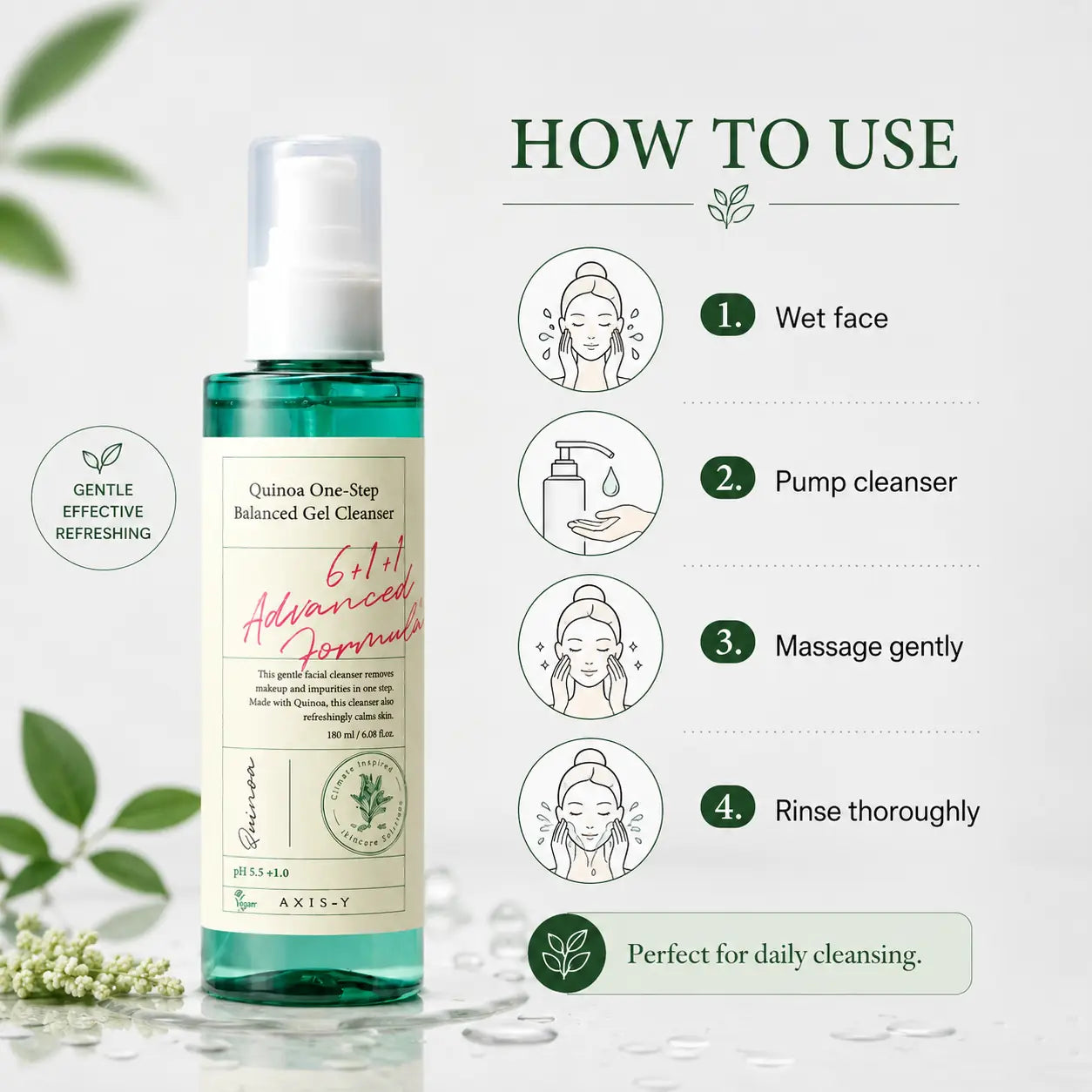 AXIS-Y Quinoa One Step Balanced Gel Cleanser 180ml
