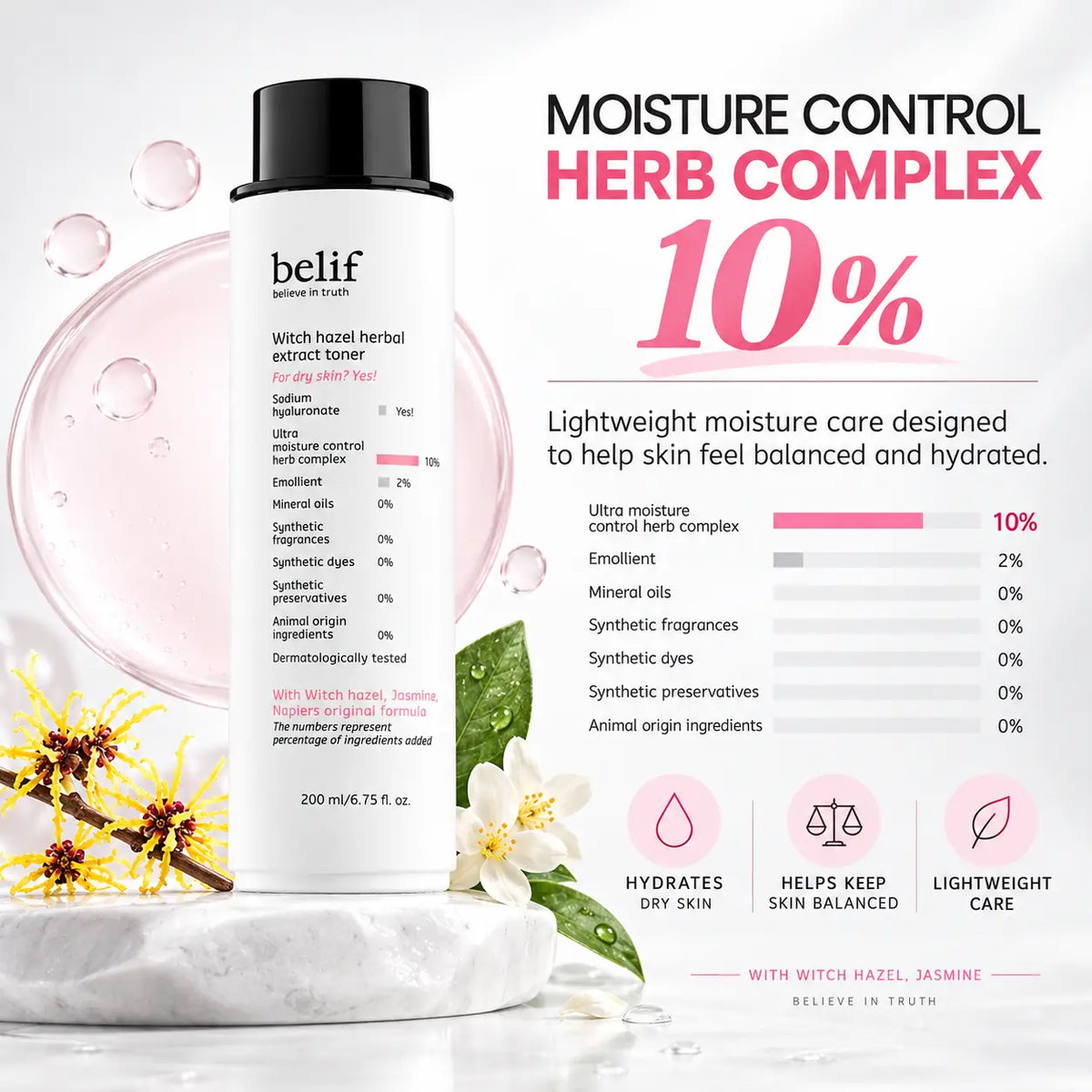belif Witch Hazel Herbal Extract Toner 200ml