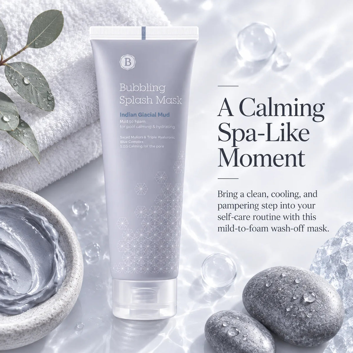 BLITHE Bubbling Splash Mask Indian Glacial Mud 120ml