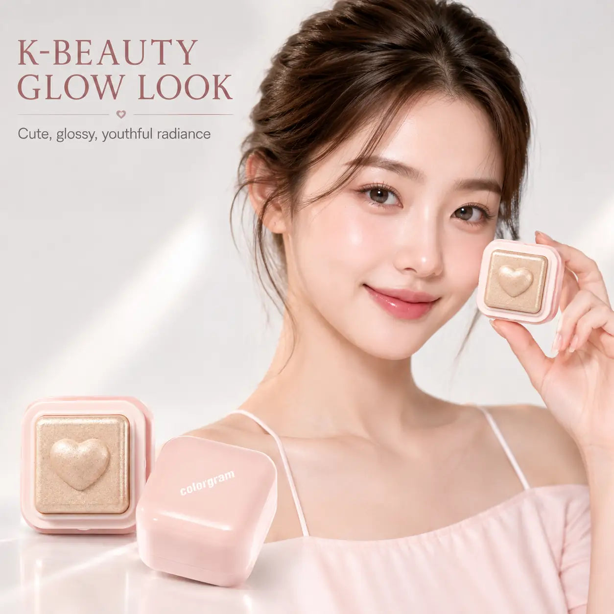 Colorgram Milk Bling Heartlighter 01 Peach Heart