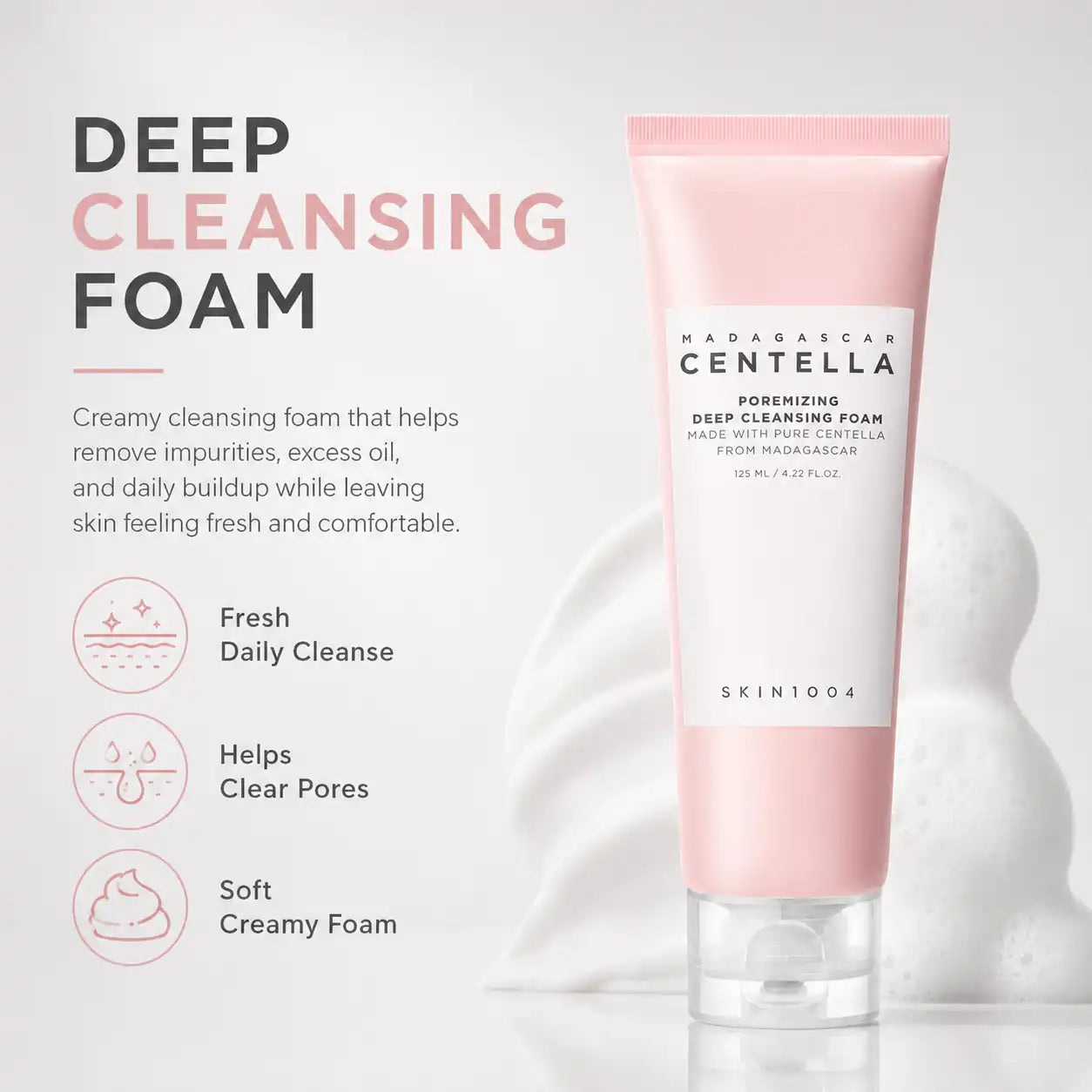 SKIN1004 Madagascar Centella Poremizing Deep Cleansing Foam 125ml
