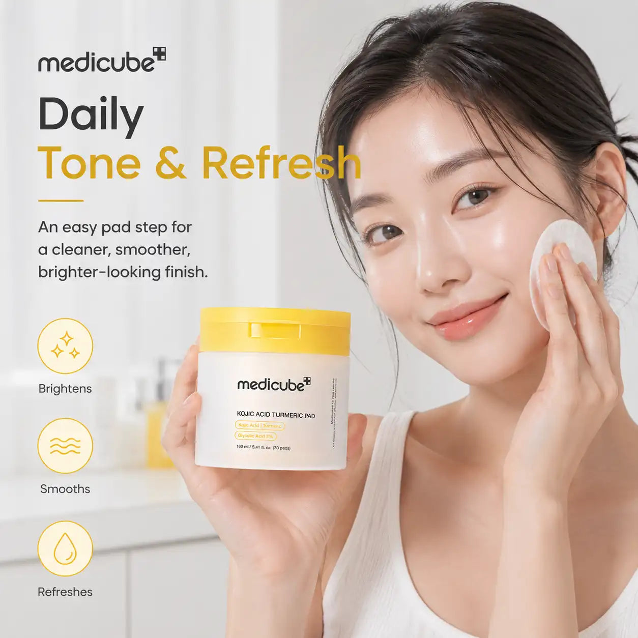 Medicube Kojic Acid Turmeric Toner Pad 70pcs