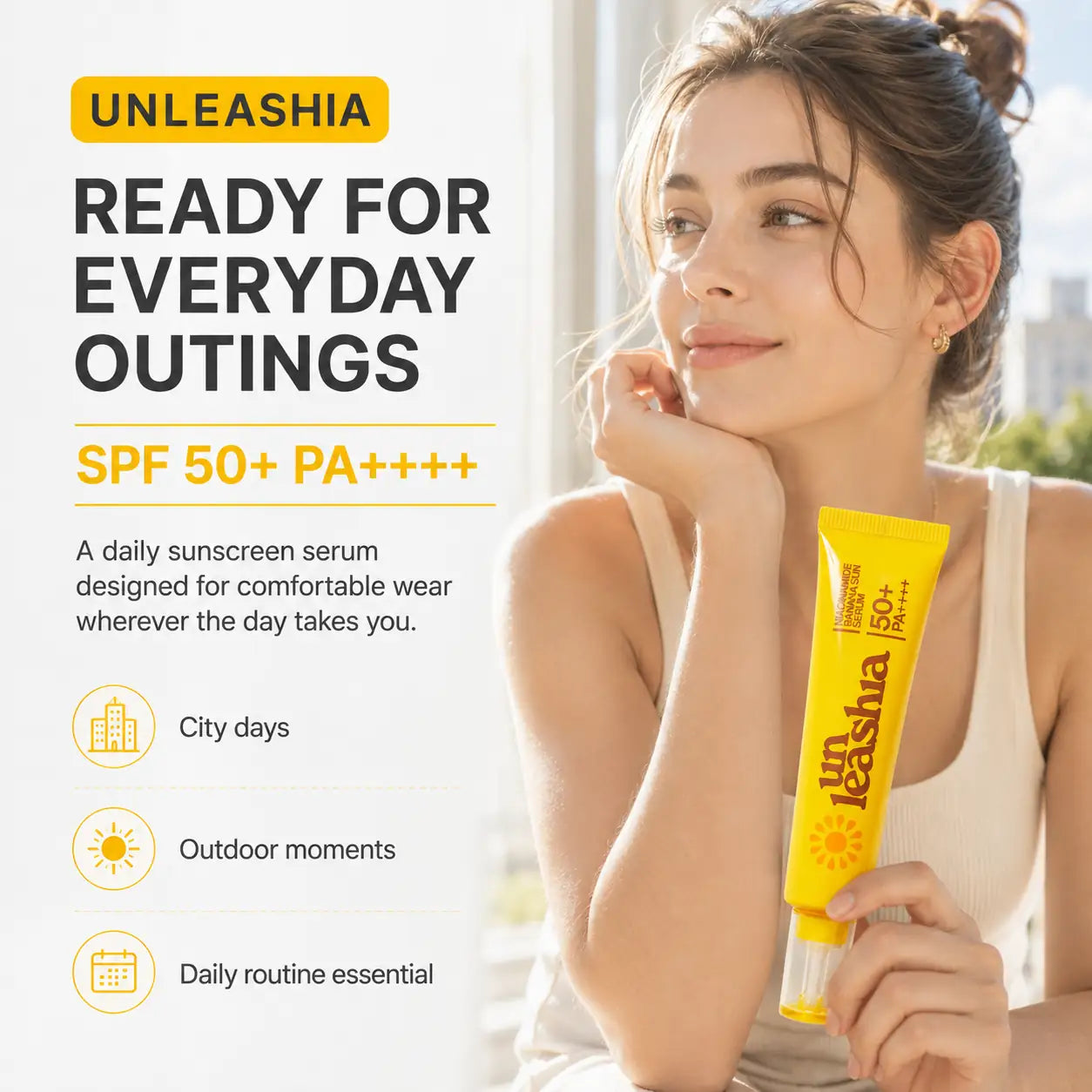 Unleashia Niacinamide Banana Sun Serum 40ml