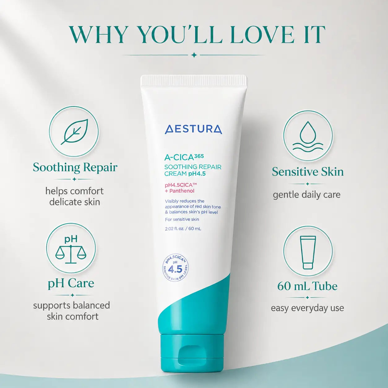 AESTURA A-Cica Calming Cream 60ml