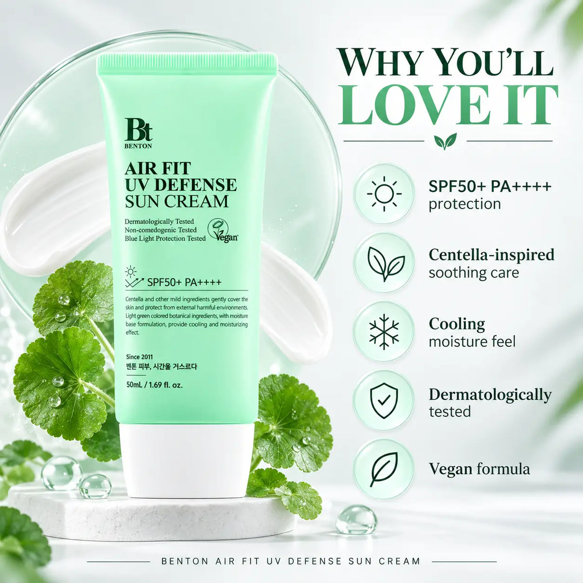 Benton Air Fit UV Defense Sun Cream SPF50+ PA++++ 50ml