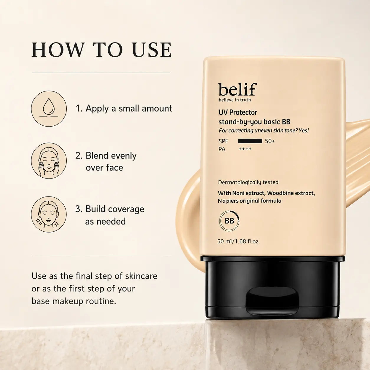 belif UV Protector Stand by You Basic BB 50ml
