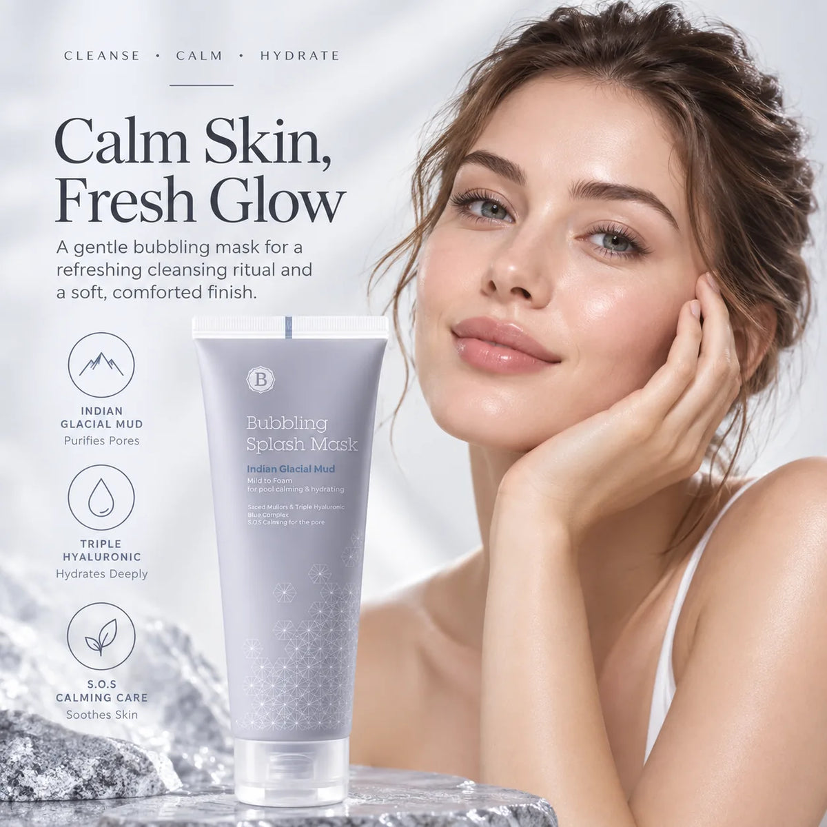 BLITHE Bubbling Splash Mask Indian Glacial Mud 120ml