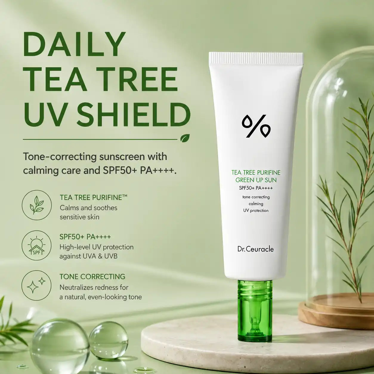 Dr. Ceuracle Tea Tree Purifine Green Up Sun 50ml