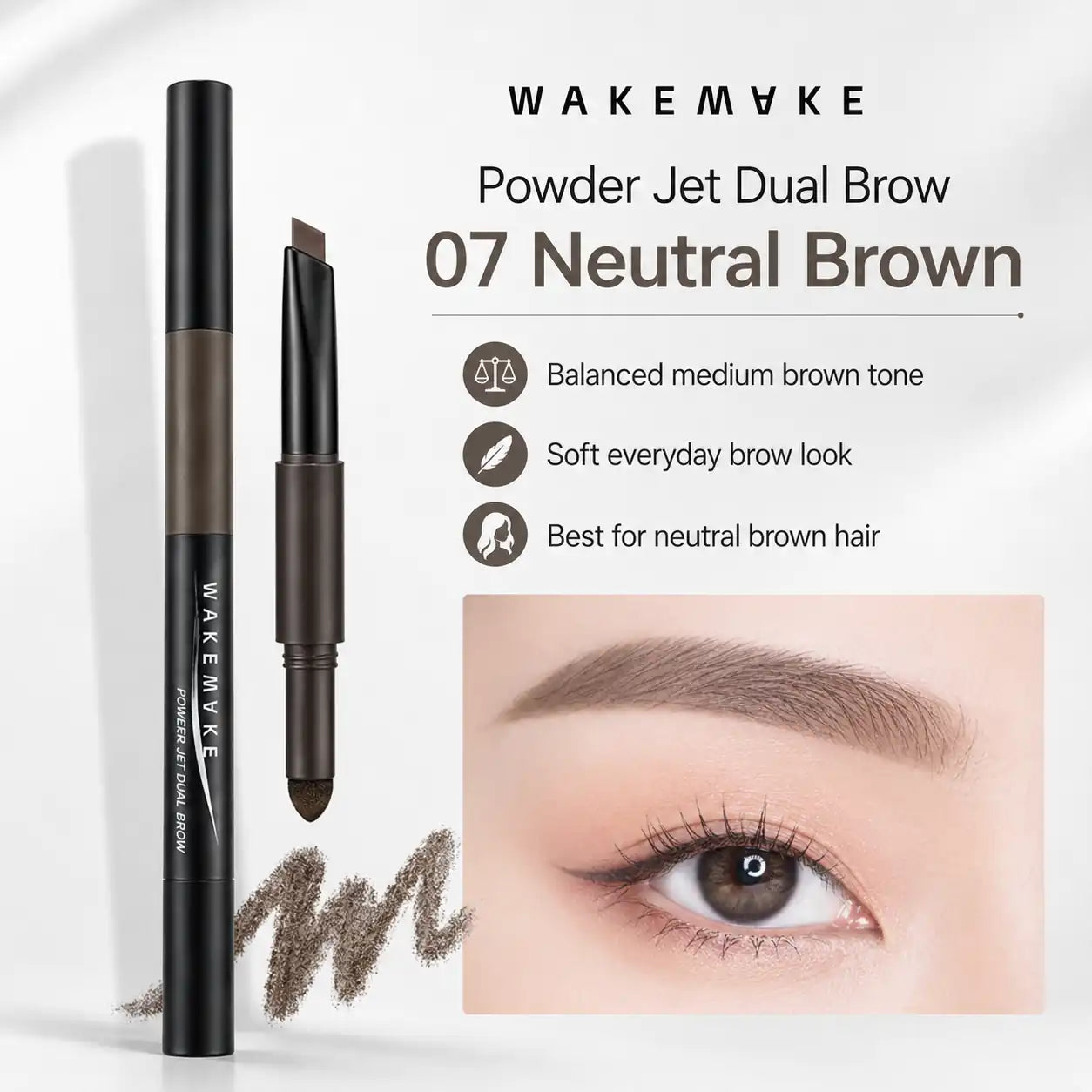 WAKEMAKE Powder Jet Dual Brow 0.75g